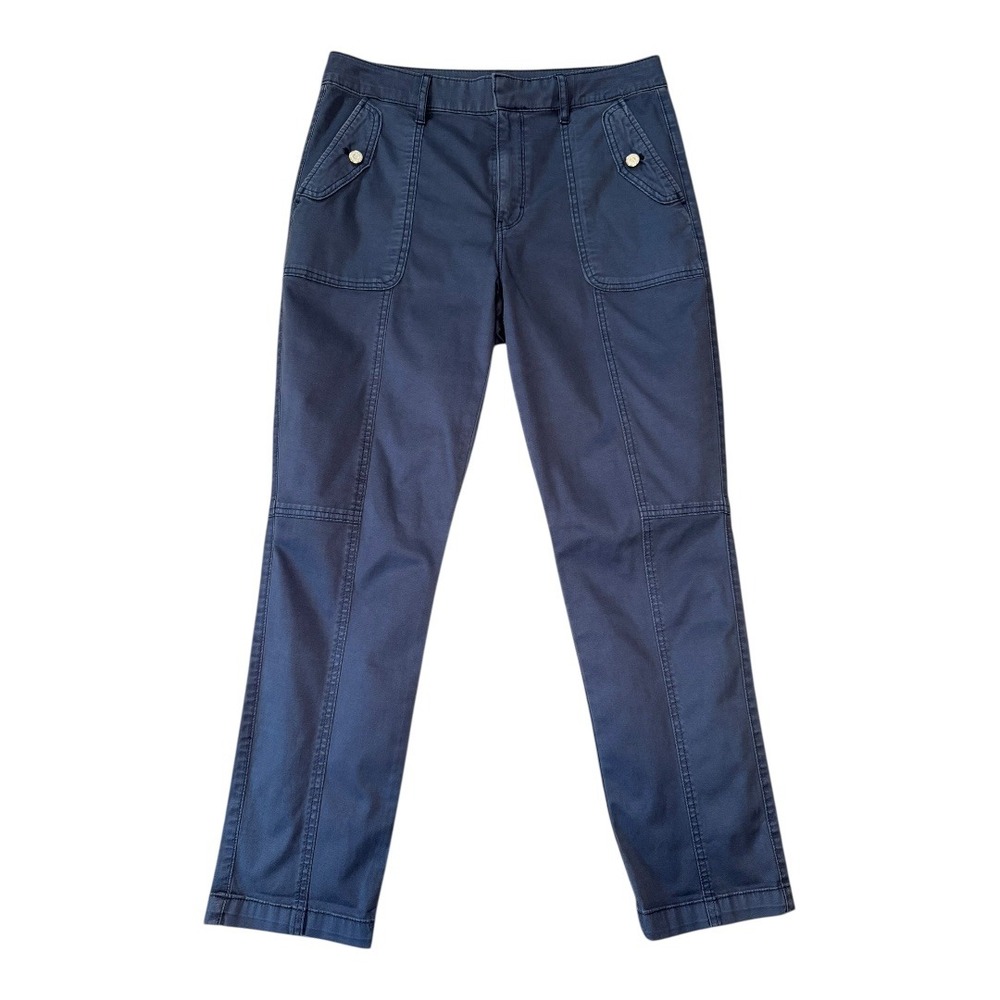 White House Black Market Pret-a-Jet Navy Pants with Patch Pockets